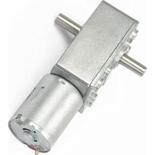 JGY370 Double Output Shaft DC6V 12V 24V Worm Gear Motor Electric Geare Motor High Torque Self-locking Motor
