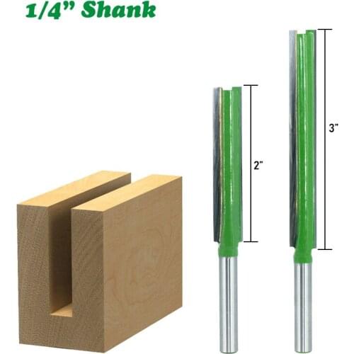 1PC 1/4" 6.35MM Shank Milling Cutter Wood Carving Extension Long Straight Trimming Router Bit Milling Cutter Wood Edge Cutting