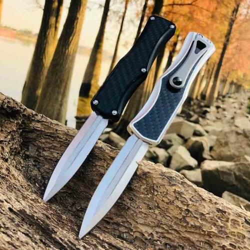 2021 Hot Seller Angela Goddess MT Knife D2 Carbon Fiber Handle Fixed Outdoor Survival Tactical Knife Camping Tools