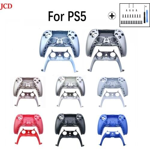 JCD 1 Set For PS5 Game Controller Gamepad Replacement Shell Case Front Rear Cover For PS5 Controller Screws & Cross
