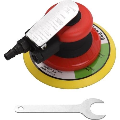 KKMOON Pneumatic Sander 6 Inch Polishing Sanding Waxing for Car Wall Wood Metal 13500RPM Red