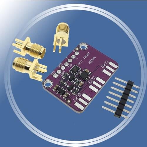 DC 3V 5V SI5351 SI5351A I2C Clock Signal Generator Module High Frequency Signal Square Wave Frequency 8KHz-160MHz For Arduino