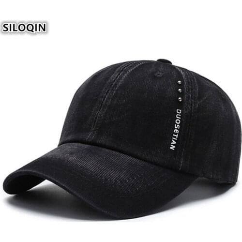SILOQIN Snapback Cap Adjustable Size NEW Mens Cotton Baseball Caps Couple Hat Womens Fashion Brands Sports Cap Fishing Cap