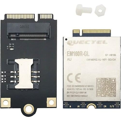 NOT Engineering samples Quectel EM160R-GL EM160RGLAU-M21-SGADA LTE-A Cat16 module Support MIMO With M.2 to MINI PCIe adapter