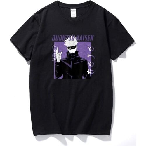 New Harajuku Japan Anime T shirt Satoru Gojo Jujutsu Kaisen Manga Fans Gift T-Shirt Cotton Short-sleeved Tshirt Unisex Euro Size