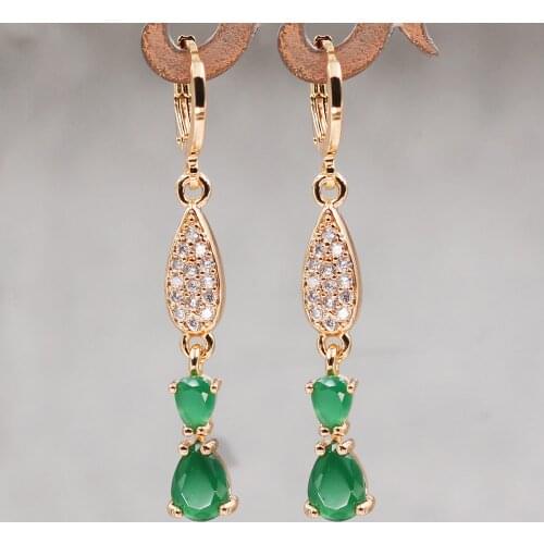 New Bohemian Dangle Drop Earrings for Womens earrings waterdrop Zircon Drop Earrings Trendy Jewelry for Party Wedding Gift