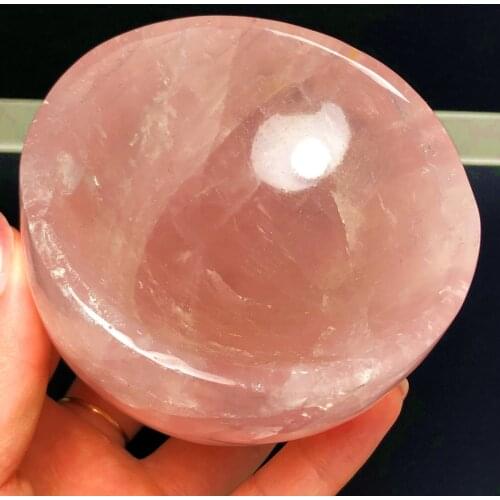 New product!!!Natural rose crystal carving polishing bowl, meditation reiki healing home decoration gifts