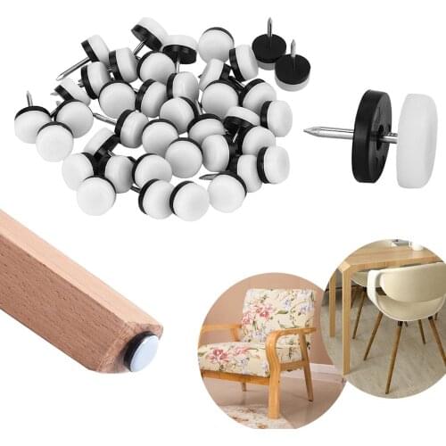 40Pcs/Pack Nylon Slider Pad on Table Legs Thickened Furniture Glide Non-slip Felt Pad Protector Table Chair Feet Legs 18/20/22mm