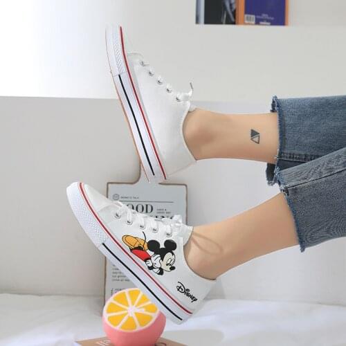 Disney cartoon canvas Couple shoes girls summer new Korean fashion wild Mickey mouse children canvas sneakers