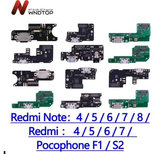 Charging Port Connector Board Parts Flex Cable With Microphone Mic For XiaoMi PocoPhone F1 Redmi Note 8 7 6 5 Pro Plus 7A 6A S2