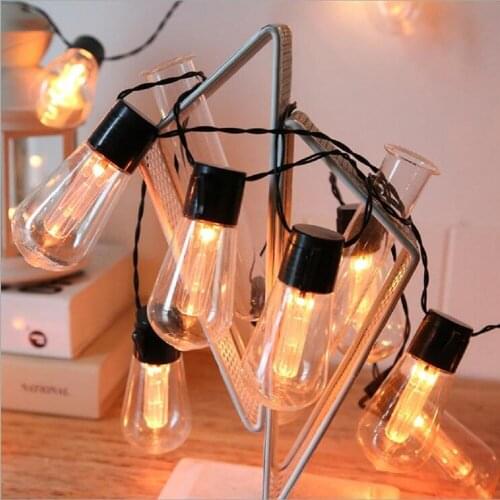 LED Edison Water Drop Bulb String Light Outdoor IP65 Waterproof Patio Lamp For Garden Xmas Decor Battery Solar Powered
