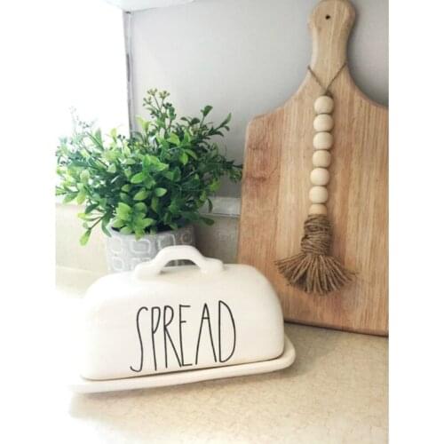 Tassle Farmhouse Beads Natural Wood Bead Garland Kids Baby Nursery Room Decor