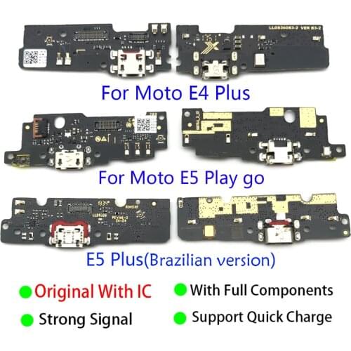 USB Charging Port Jack Dock Connector Charger Board Flex Cable For Motorola Moto E3 E4 E4T E5 E6 E7 Plus Play Microphone Mic