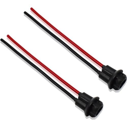 W5W T10 Holder-Socket-Adapter-Connector Female Wire For Connecting Car LED HID XENON Halogen Light Bulb Lamp With Soft Rubber