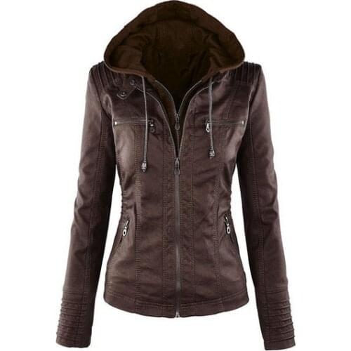 Women Faux Fur Leather Pu Coat Long Sleeve Large Size 3xl 4xl 5xl 6xl 7xl Girls Winter Jacket Female Windbreaker Outerwear Hot