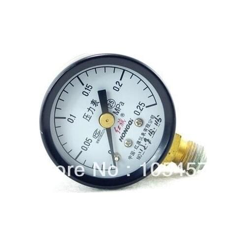 0-0.25Mpa Water Oil Hydraulic Air Pressure Gauge Universal Gauge M10*1 40mm Dia