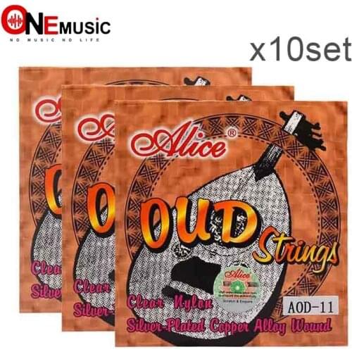 10set/lot Alice AOD-11 OUD Strings Set Silver Copper Wound White Clear