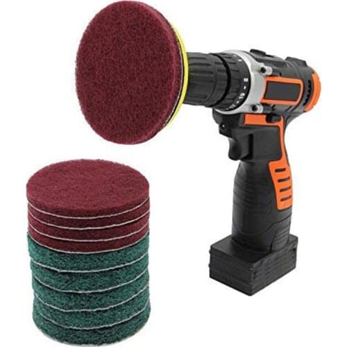 11 Piece Scrub Brush Power Drill Cleaning Brush Cleaner Combo Tool Kit Electric Drill Brush Scrub Pads Kit Power Scrubber Clean