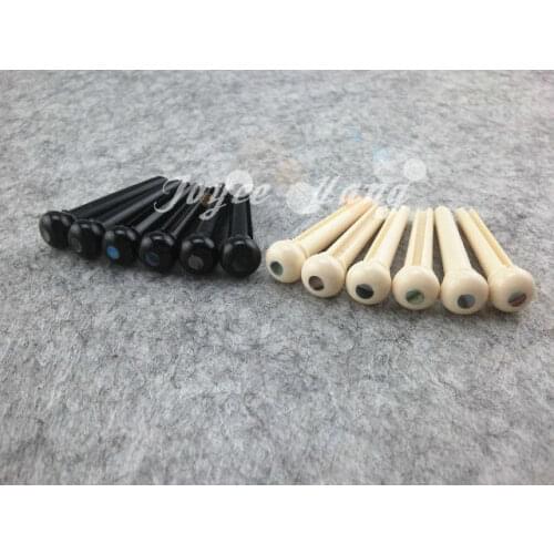 2 Sets of Alice Acoustic Guitar Bridge Pins Ivory/Black With Celluloid Shell Dot Free Shipping Wholesales