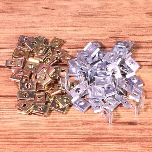 50Pcs U-clips Car Auto Universal Metal Speed Fasteners U Nuts Self Tapping Screw Spire Clip Interior Trim Panels Fit For BMW VW
