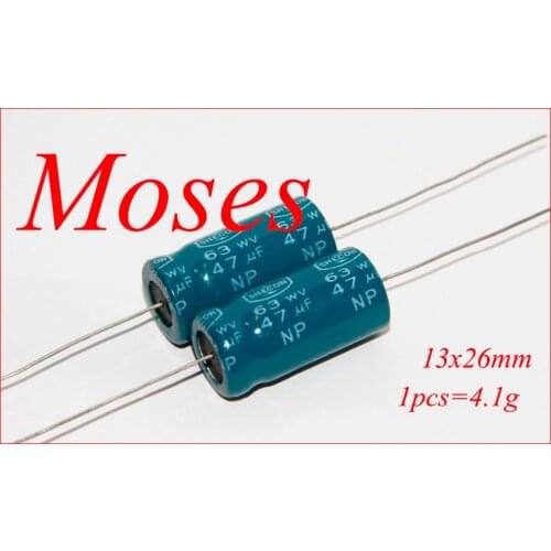 63v 47uf 100% Original New Axial NP Bipolar 13x26mm