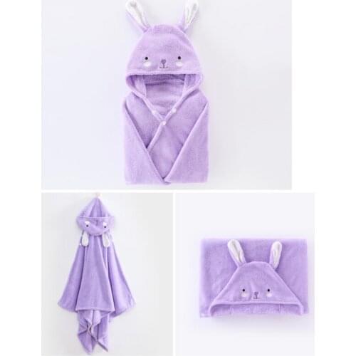 Baby Cartoon Cute Animal Hooded Bath Towel Ultra Soft Super Absorbent Bathrobe Cloth Robe for Boys Girls
