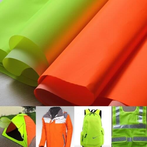 Free Shipping 1*1.5m 300D Waterproof Oxford Fabric Fluorescent Color Iridescent White Pu Coating Fabric