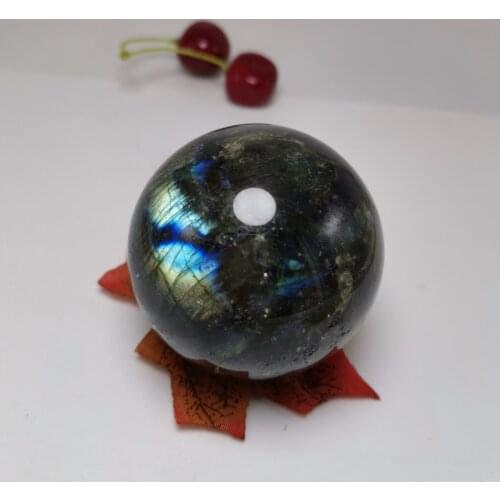Big Size 5.5-6cm Natural Labradorite Crystal Polished Sphere Ball Healing Crystal Gemstone Flash Glossy Reki Stone Decoration