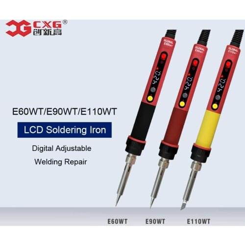 CXG E60WT/E90WT/E110WT LED Digital Display Adjustable Electric Soldering Iron Constant Temperature Welding Pen For Phone Repair