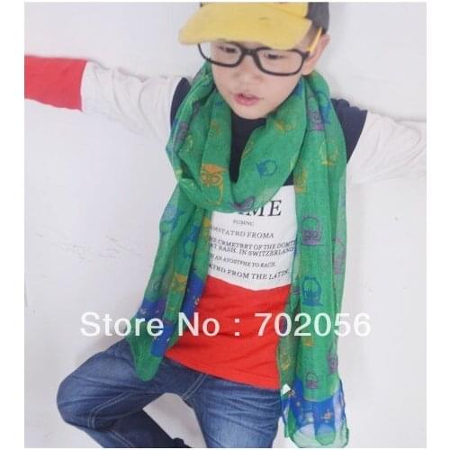Childrens womens owl Scarf Sarongs Hijabs Bandanas wrap shawl poncho 160*50cm mixed color 18pcs/lot #3359