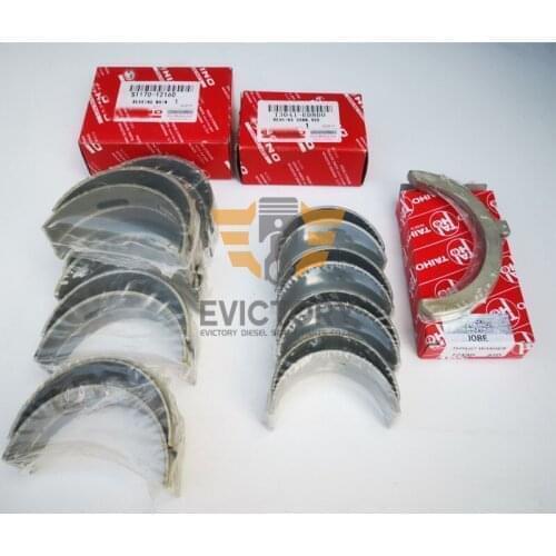 For HINO W04D W04DT W04D-T overhaul gasket kit main conrod bearing + piston ring