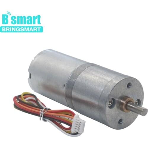 Bringsmart JGA25-2430 DC 12V 24V Brushless Motor Gear Electric Motor 14-1550rpm With Brake Speed Control BLDC Motor Long Lifetim
