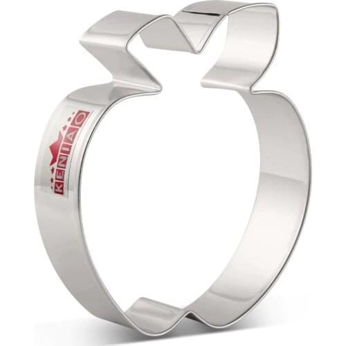 KENIAO Thanksgiving Apple Cookie Cutter For Party Biscuit / Fondant / Pastry / Sandwiches Cutter - 7.3 x 6.9 cm- Stainless Steel