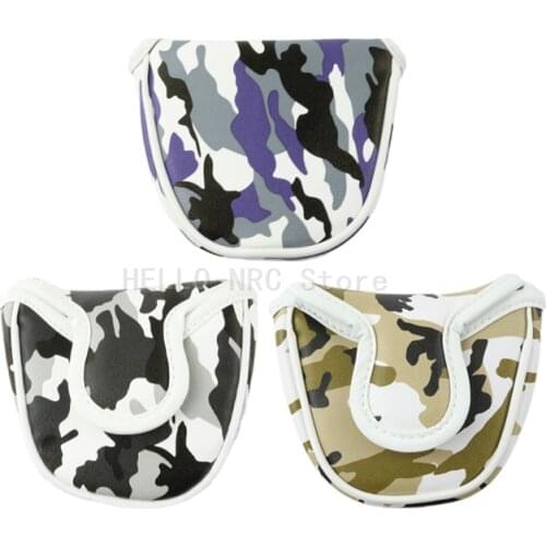 Golf Club Cover Headcovers camouflage for Putter PU Golf Mallet Head Covers