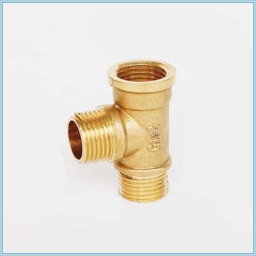 Brass Fittings Male to Male to Female 1/8" 1/4" 3/8" 1/2" Thread Air Water oil fuel gas Piping Quick Coupler Fitting adapter