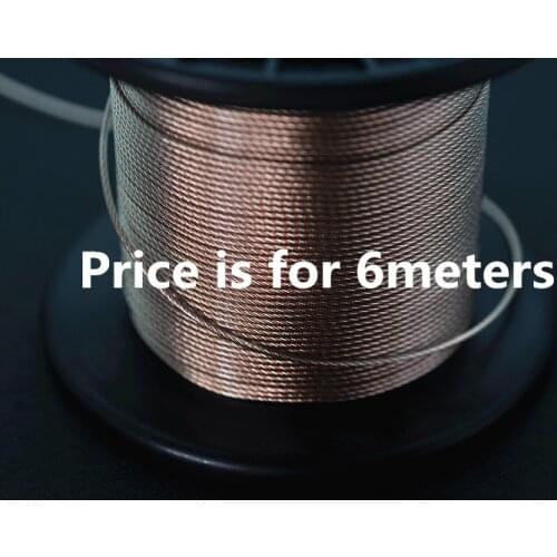 Soft litz 7N copper silver headphone upgrade line single crystal copper silver plated 6meters