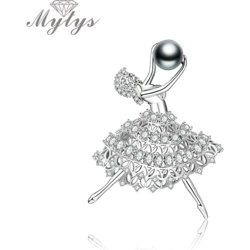 MYTYS Brooches Girl On Clothes