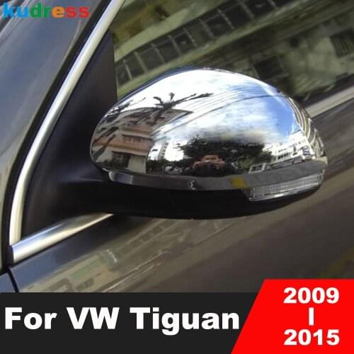 For Volkswagen For VW Tiguan 2009 2010 2011 2012 2013 2014 2015 ABS Chrome Side Door Rearview Mirror Cover Trims Car Accessories