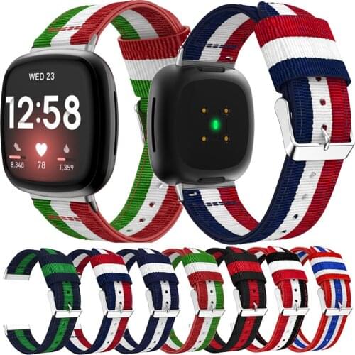 Nylon Sport Watchband For Fitbit Versa 3 Smartwatch Band Replacement Belt Bracelet for fitbit Sense Strap Accessories Wristband