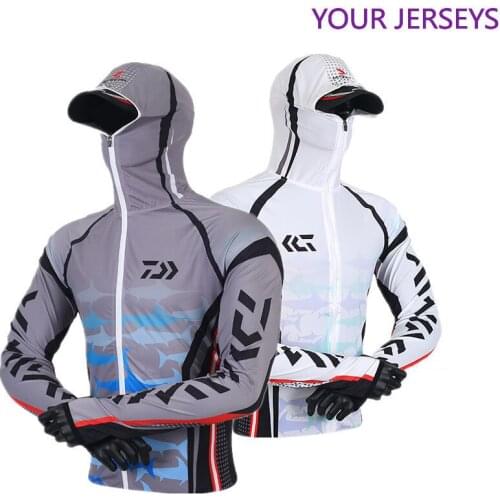 DAIWA 2022 New Arrival Men Fishing Clothing Outdoor Hooded Zipper Fishing Shirts Quick Dry Anti UV Fishing Jackets Dawa Clothes