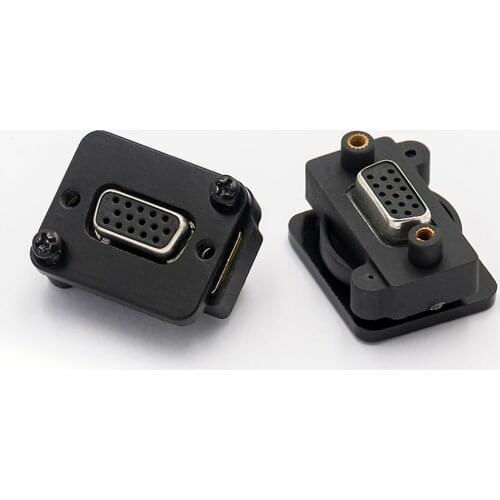 Soldering VGA DB15 DB9 D Type Data Cable Adapter Female to Female Connector Front and Rear 9pin Port Socket Panel Socket