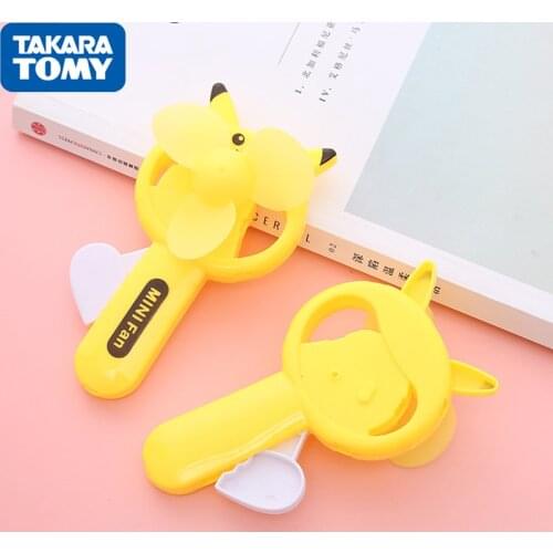 Pokemon Anime Cute Rotating Fan Pikachu Pop Mini Portable Outdoor Handheld Fans Creativity Toys for Children Birthday Gift