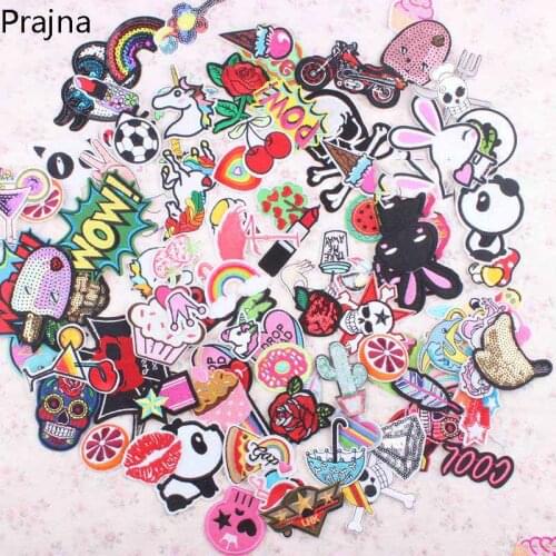 Prajna Random Mixed Anime Cartoon Cute Kawaii Patch Sew On Iron On Sewing Patches Cheap Embroidered Patches For Clothes