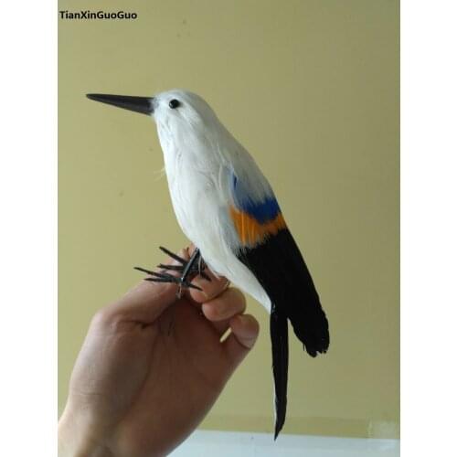 About 20cm simulation bird coloured feathers woodpecker bird model handicraft home garden Decoration Photography props h0912