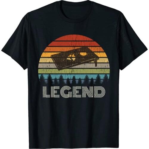 Cornhole Shirt Funny Vintage Men Retro Gift Cornhole Legend T-Shirt Classic Man Top T-Shirts Cotton Tops & Tees Comfortable