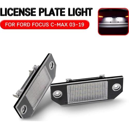 2pc LED License Number For Ford C-MAX I 2003-2019 For Ford Focus MK2 2003-2008 Plate Light Lamp
