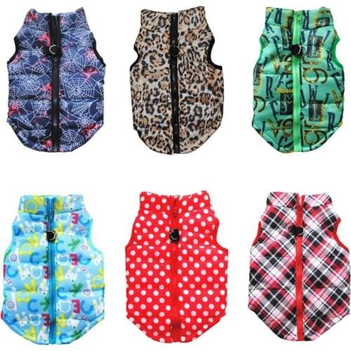 Warm Pet Clothing For Dogs Winter Windproof Puppy Dog Vest Coat Jacket Chihuahua Yorkshire Padded Sleeveless Costume Pet Outfits