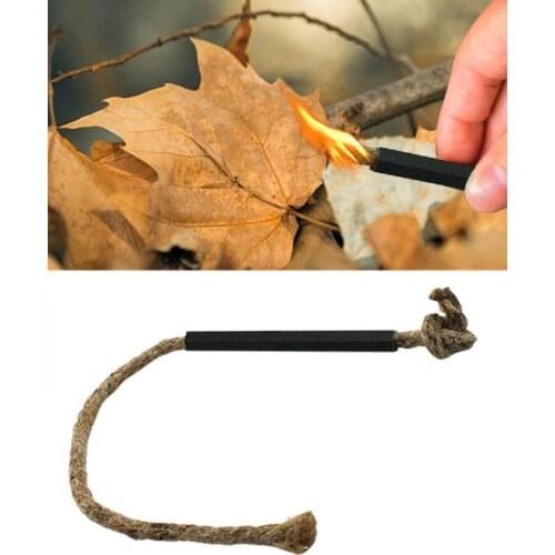 Outdoor Tinder Wick Hemp Cord With Aluminum Bellows Portable Waterproof Emergency Survival Gear Wire Kits Camping Travel Tools