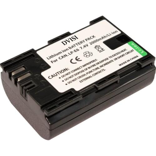DVISI LP-E6 LP E6 Camera Battery for Canon 70D 5D Mark II + III 80D 7D Mark II 60D 6D 7D BG-E14 BG-E13 BG-E11 BG-E9 BG-E7 BG-E6