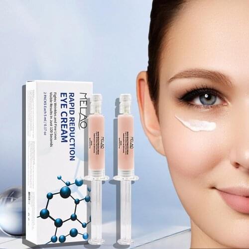 5ml 2Pcs Remove Eye Bags Cream Anti Puffiness Dark Circles Anti- Aging Fades Wrinkles Firming Brighten Skin Care Beauty Gel